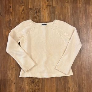 Anne Taylor cream cashmere sweater size large